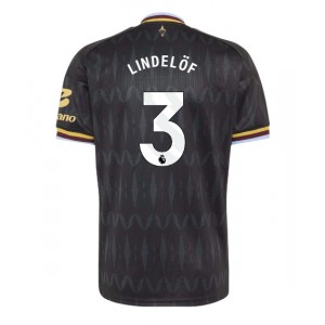 Aston Villa Victor Lindelof #3 Jalkapallovaatteet Vieraspaita 2026-27 Lyhythihainen